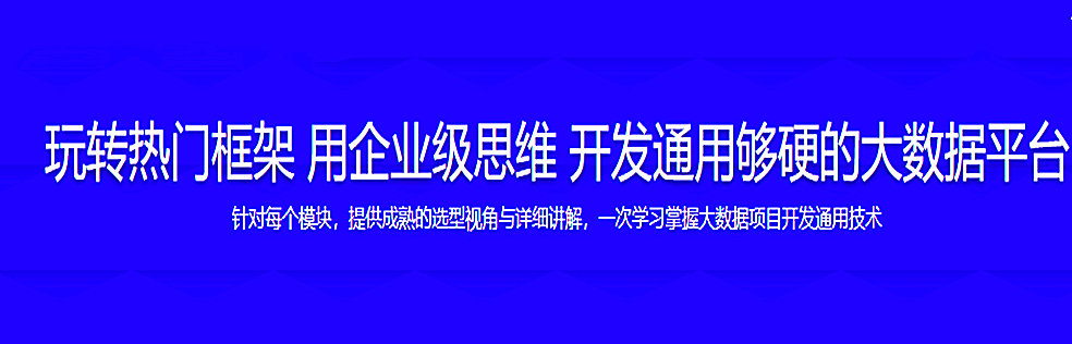 玩转热门框架 用企业级思维 开发通用够硬的大数据平台 - 干货网-干货网
