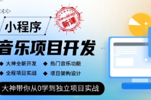 小程序音乐项目开发实战-大神coderwhy新课|完结无秘 - 干货网-干货网