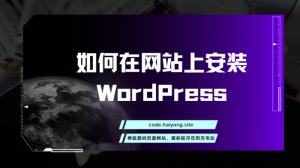 如何在网站上安装 WordPress-干货网