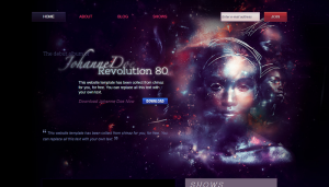 音乐炫彩背景网页模板-干货网