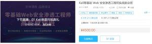 Kali零基础 Web 安全渗透工程师实战就业班|2021最新版-干货网