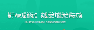 基于Vue3最新标准，实现后台前端综合解决方案-干货网