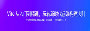 Vite 从入门到精通，玩转新时代前端构建法则-干货网