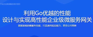 Vue+Go前端后端一体化 企业级微服务网关项目-干货网