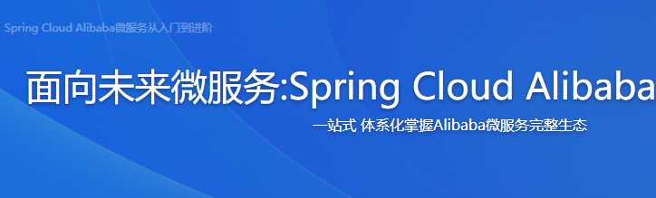 Spring Cloud Alibaba微服务从入门到进阶 - 干货网-干货网