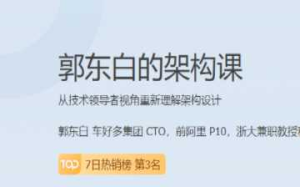 极客时间-郭东白的架构课前阿里 P10-干货网