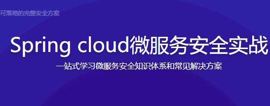 Spring cloud微服务安全实战 - 干货网-干货网