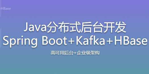 Java分布式后台开发 Spring Boot+Kafka+HBase - 干货网-干货网