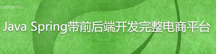 spring高效开发电商网站前后台 - 干货网-干货网