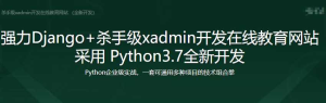 强力Django2.2+杀手级xadmin开发在线教育网-干货网